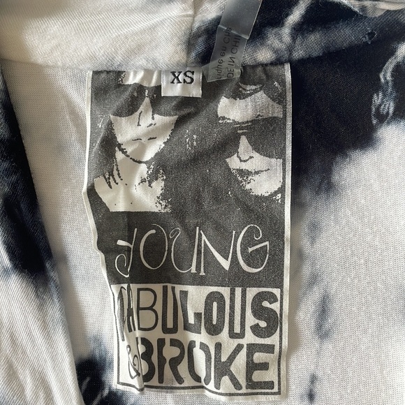 Young Fabulous & Broke Navy Tie Dye Wrap Tank Size XS - Picture 3 of 3